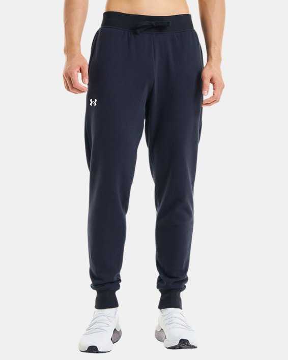 Men's UA Rival Cotton Joggers in Black image number 0